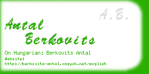 antal berkovits business card